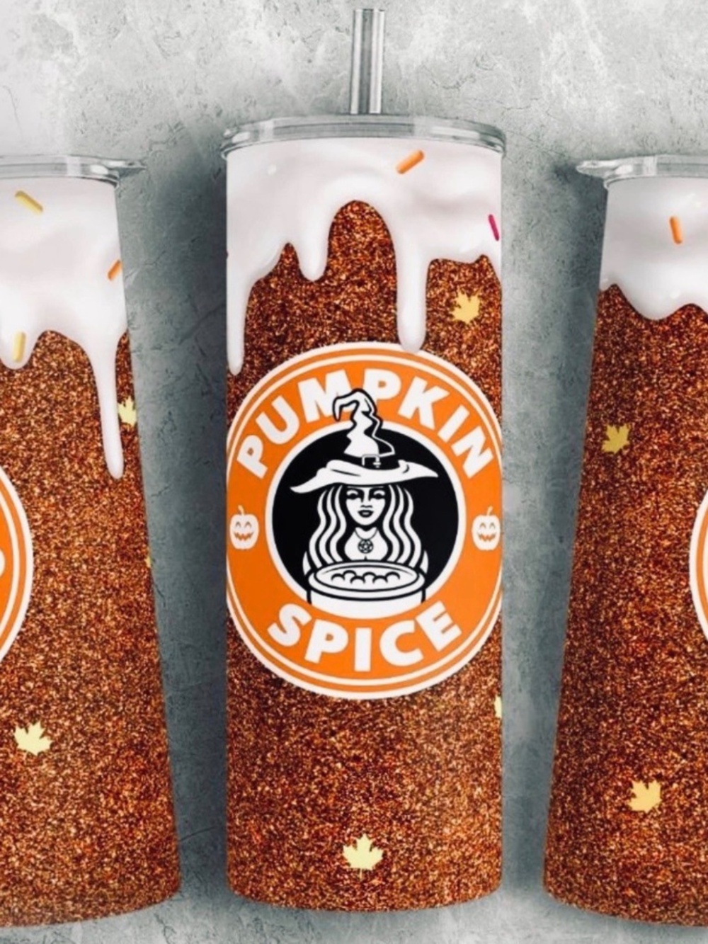 Pumpkin Witch 20oz tumbler-NEW